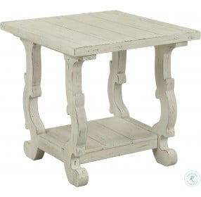 Orchard Park White Rub End Table