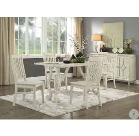 Orchard Park White Rub Fold Out Dining Room Set
