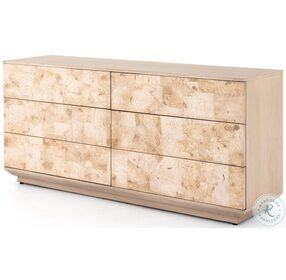 Journey Bleached Burl And White Mahogany 6 Drawer Dresser