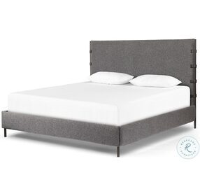 Anderson Knoll Charcoal And Waxed Black King Panel Bed