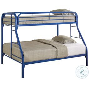 Morgan Blue Twin Over Full Metal Bunk Bed
