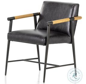 Rowen Sonoma Black Leather Dining Chair