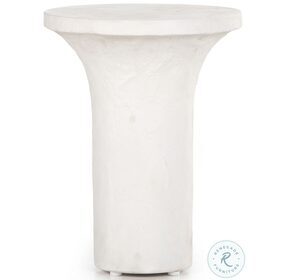 Parra White Outdoor High End Table