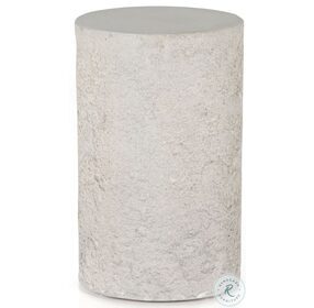 Otero Blanc And Matte White Outdoor Round End Table