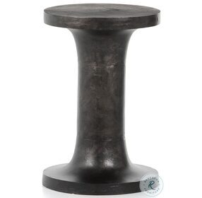 Gino Raw Black Outdoor End Table