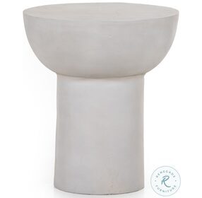 Searcy Textured Matte White End Table