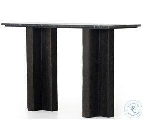 Terrell Black Marble Console Table