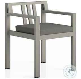 Monterey Charcoal And Weathered Grey Outdoor Dining Arm Chair