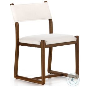 Bilson Lorel Ivory Natural Teak Outdoor Dining Chair