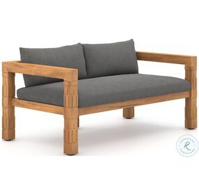 Alta Charcoal And Natural Teak Outdoor Loveseat