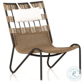 Tegan Bronze And Faux Dark Hyacinth Outdoor Chair