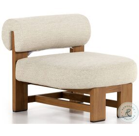Malta Faye Sand And Natural Teak Outdoor Chair
