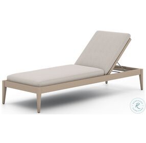 Sherwood Stone Gray and Washed Brown Outdoor Chaise