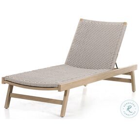 Delano Washed Brown And Thick Grey Rope Outdoor Chaise