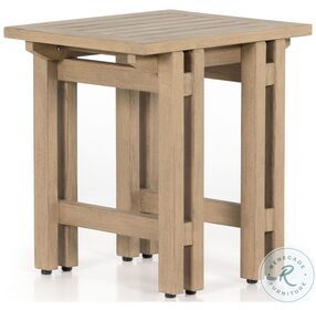 Balfour Washed Brown Outdoor End Table