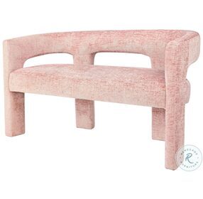 Gwen Pink Open Back Upholstered Bench