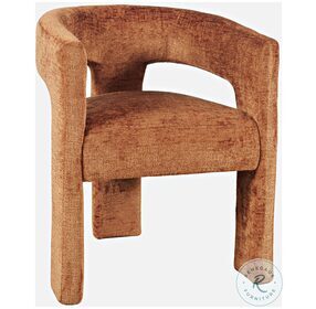 Gwen Rust Open Back Upholstered Dining Chair