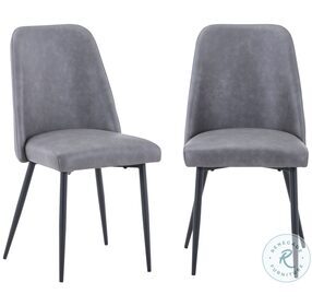 Maddox Gray Upholstered Dining Chair Set of 2