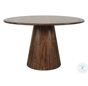 Nash Walnut Round Pedestal Dining Table