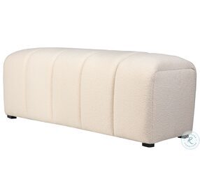 Tess Natural Cream Upholstered Bench