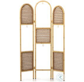 Tularosa Faux Rattan And Vintage Natural Outdoor Hanging Plant Stand