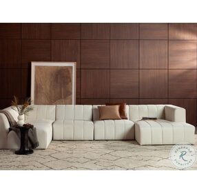 Langham Fayette Cloud Channeled 5 Piece RAF Chaise Sectional