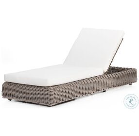 Como Natural Ivory And Natural Woven Outdoor Chaise