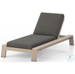 Monterey Charcoal and Washed Brown Outdoor Chaise
