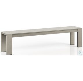 Monterey Weathered Grey Outdoor Dining Bench