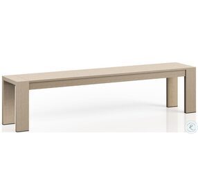 Monterey Washed Brown Outdoor Dining Bench