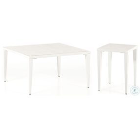 Sabi White Ivory Outdoor Occasional Table Set