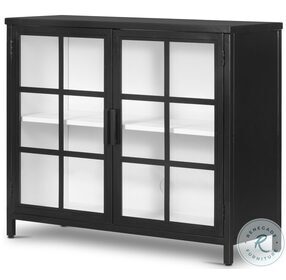 Lexington Black And Tempered Glass Small Sideboard