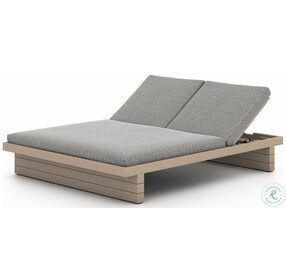 Leroy Faye Ash And Washed Brown Outdoor Double Chaise