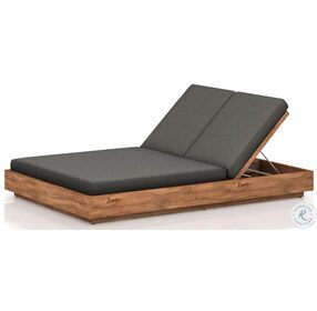 Kinta Charcoal And Natural Outdoor Double Chaise