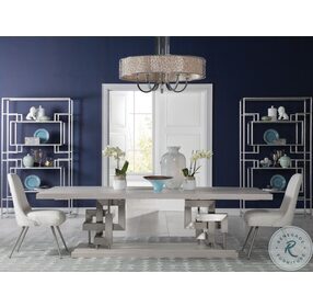 Signature Designs Cerused Misty White Gray Pazzo Rectangular Dining Room Set
