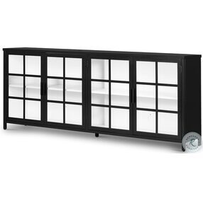 Lexington Black And Tempered Glass Large Sideboard