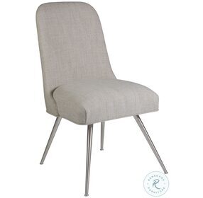 Dinah Misty White Gray Side Chair