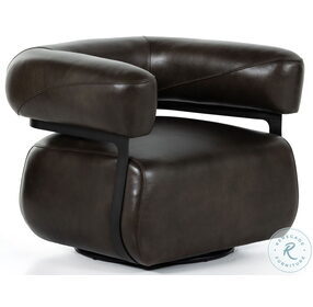 Gareth Deacon Wolf Leather Swivel Chair
