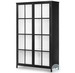 Lexington Black And Tempered Glass Cabinet