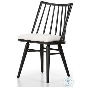 Lewis Cream And Black Oak Windsor Chair With Cushion