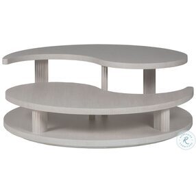Signature Designs Misty White Gray Yin Yang Cocktail Table
