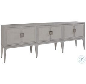Signature Designs Misty White Gray Elixer Long TV Stand