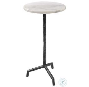 Puritan White And Aged Black Marble Drink Table