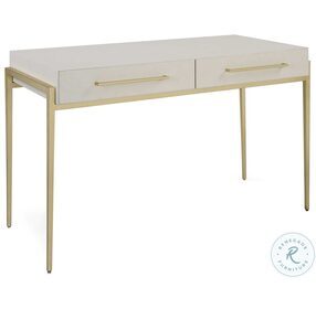 Jewel White And Gold Desk