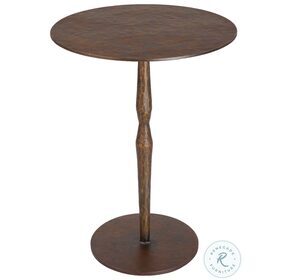 Industrial Rustic Copper Bronze Accent Table