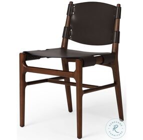 Joan Espresso Leather Dining Chair