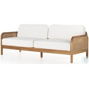 Merit Natural Ivory and Faux Rattan Outdoor Sofa