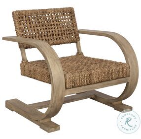 Rehema Natural Woven Water Hyacinth Accent Chair