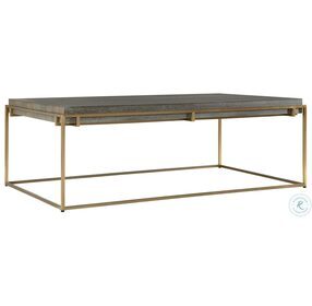 Surround Dark Walnut And Brushed Brass Cocktail Table