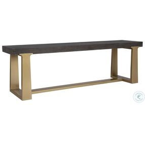 Voyage Walnut And Brushed Brass Bench